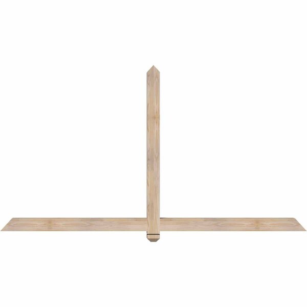 Ekena Millwork Eugene Smooth Timber Gable Bracket, Douglas Fir, 84"W x 45"H x 3 1/2"D x 3 1/2"F, 13/12 Pitch GBW084X45X0404EUG00SDF - main
